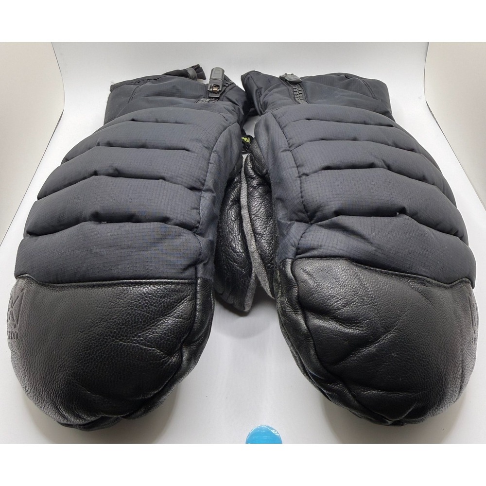 Burton Snowboard Mittens Mens Medium Black Leather Padded Ski Winter Gloves